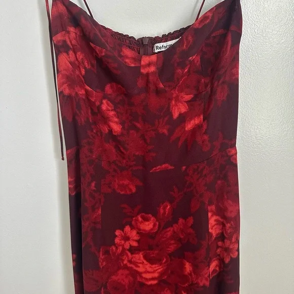 reformation juliette dress in sanguine | midi dress | size 4 - Picture 3 of 8